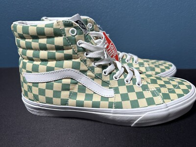 Vans Sk8 Hi Lime Green Vans Checkered Size VANS Sk8-Hi Light Green - Main Image