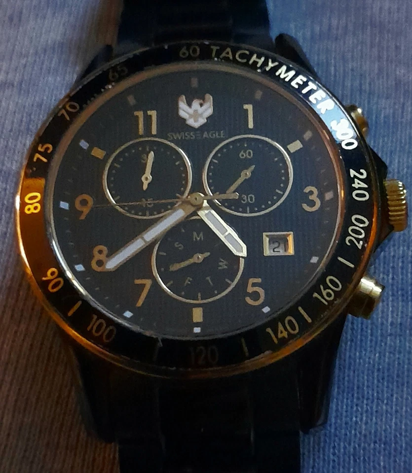 Reloj Hombre Swiss Eagle Cronógrafo Cuarzo.ENVÍO PRIORITARIO GRATUITO. Foto 2 de 4