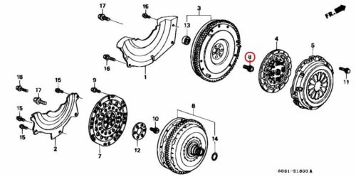 Honda Acura OEM Replacement Flywheel Bolts B16 B17 B18 B18A B18B B18C1 B18C5 - Picture 3 of 10