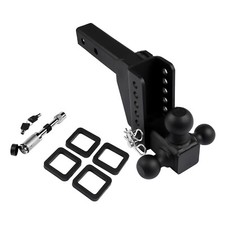 18500 Lbs 6 Droprise 2 Receiver Adjustable Trailer Hitch Tri-ball Mount