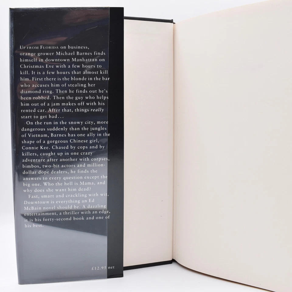 Downtown by Ed McBain, HC/DJ SIGNED 1st Edition, 1989 UK Version Foto 3 de 4