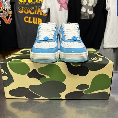 Bape Bapesta Low Baby Blue/White 2022 Size 8.5 9 | eBay