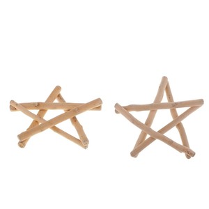 Blesiya Driftwood Five Point Star Wood Craft Decoration Accessory