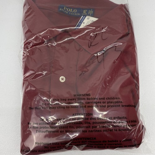 Polo Ralph lauren Shirt Men XLT Tall Burgundy Polo Preppy Pony Designer Golf - Picture 12 of 12