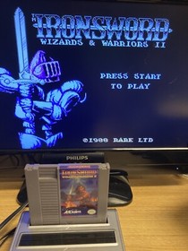 Iron Sword Wizards & Warriors II 2 Nintendo Entertainment System NES Authentic