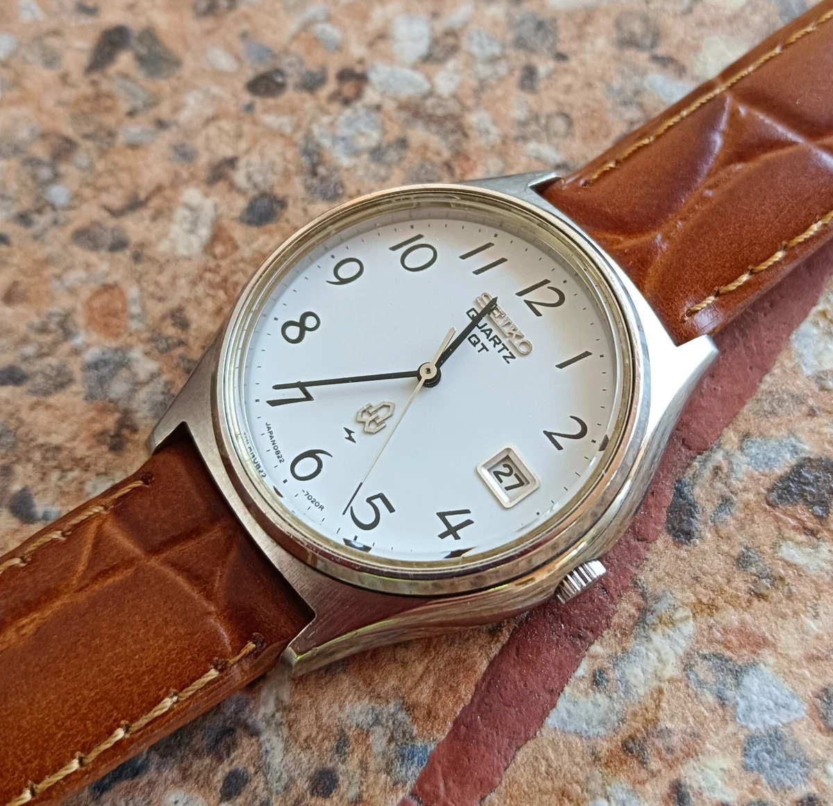 Vintage Seiko Quartz QT SQ JDM 0822 7000 April 1976 Dress Watch