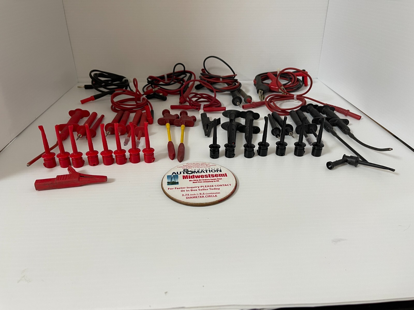 LOT OF 42 MIXED FLUKE MULTIMETER CLIPS AND TEST LEAD SHIPS SAME ...