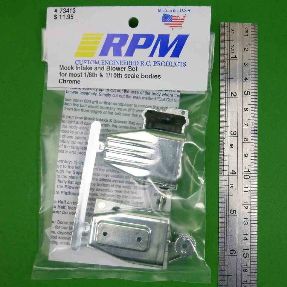 RPM Mock Intake & Blower Set for most 1:10 and 1:8 RC bodies suit Drift or Crawl - Image 2 of 3