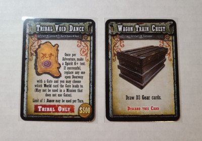 Shadows of Brimstone Kickstarter Promo Cards Tribal Void Dance Wagon Train Chest