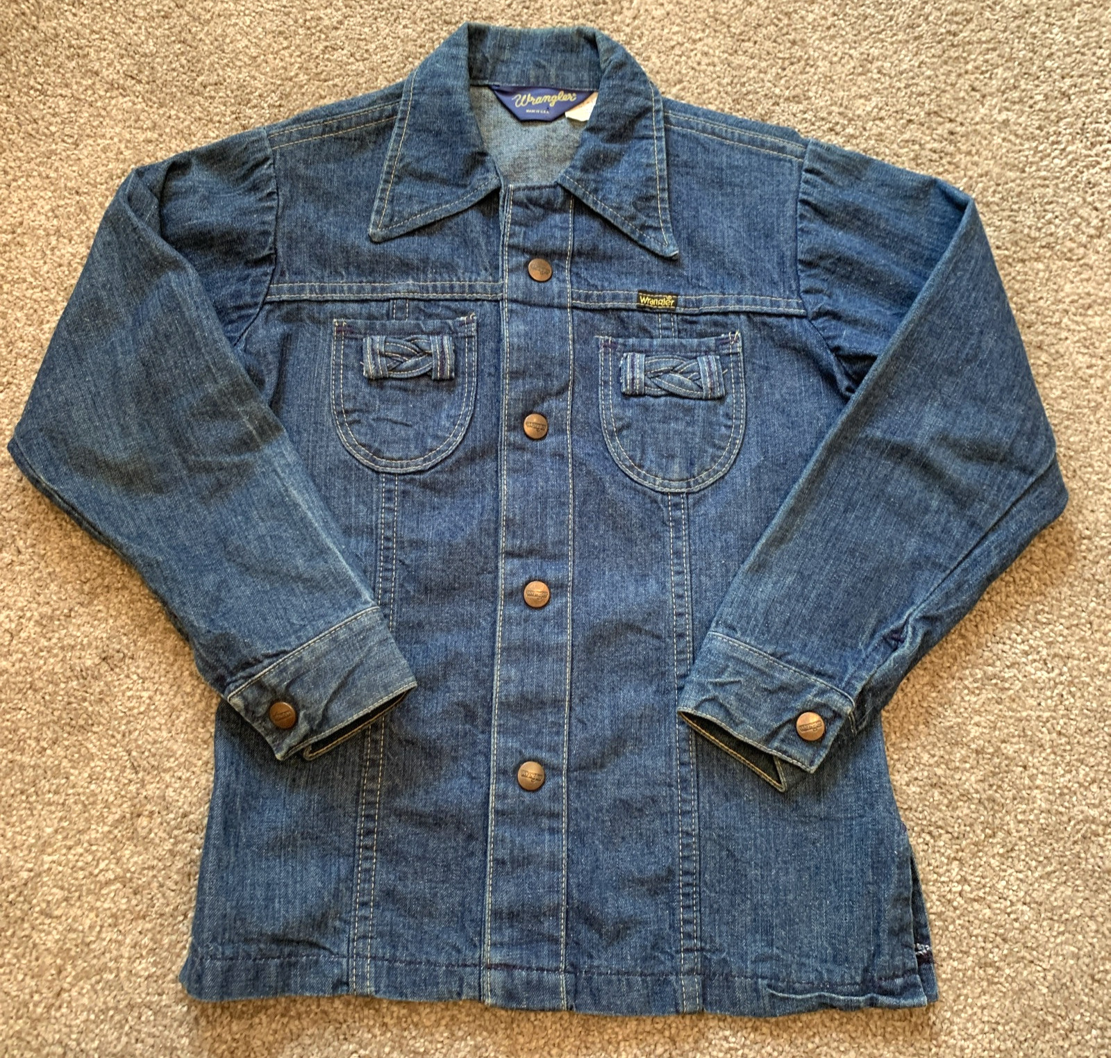 Vintage Wrangler denim jacket with Sunshine embroidery - Gir