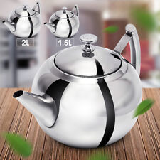 2000ML Stainless Steel Teapot Tea Pot Coffee With Tea Leaf Filter Infuser H2J8