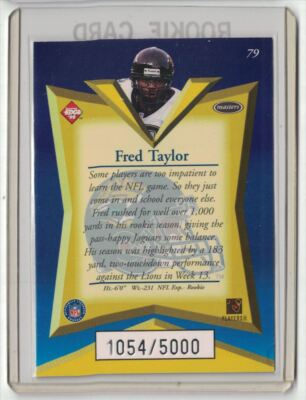 1998 Collector's Edge Masters Fred Taylor RC 1054/5000