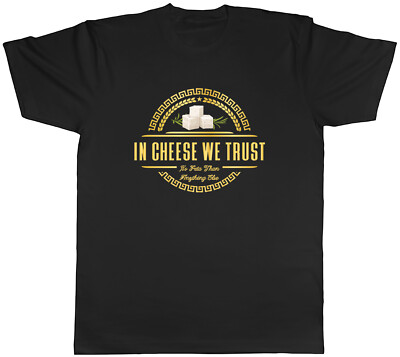 In Cheese we Trust Herren T-Shirt It's Feta than Anything Else lustig Tee Geschenk