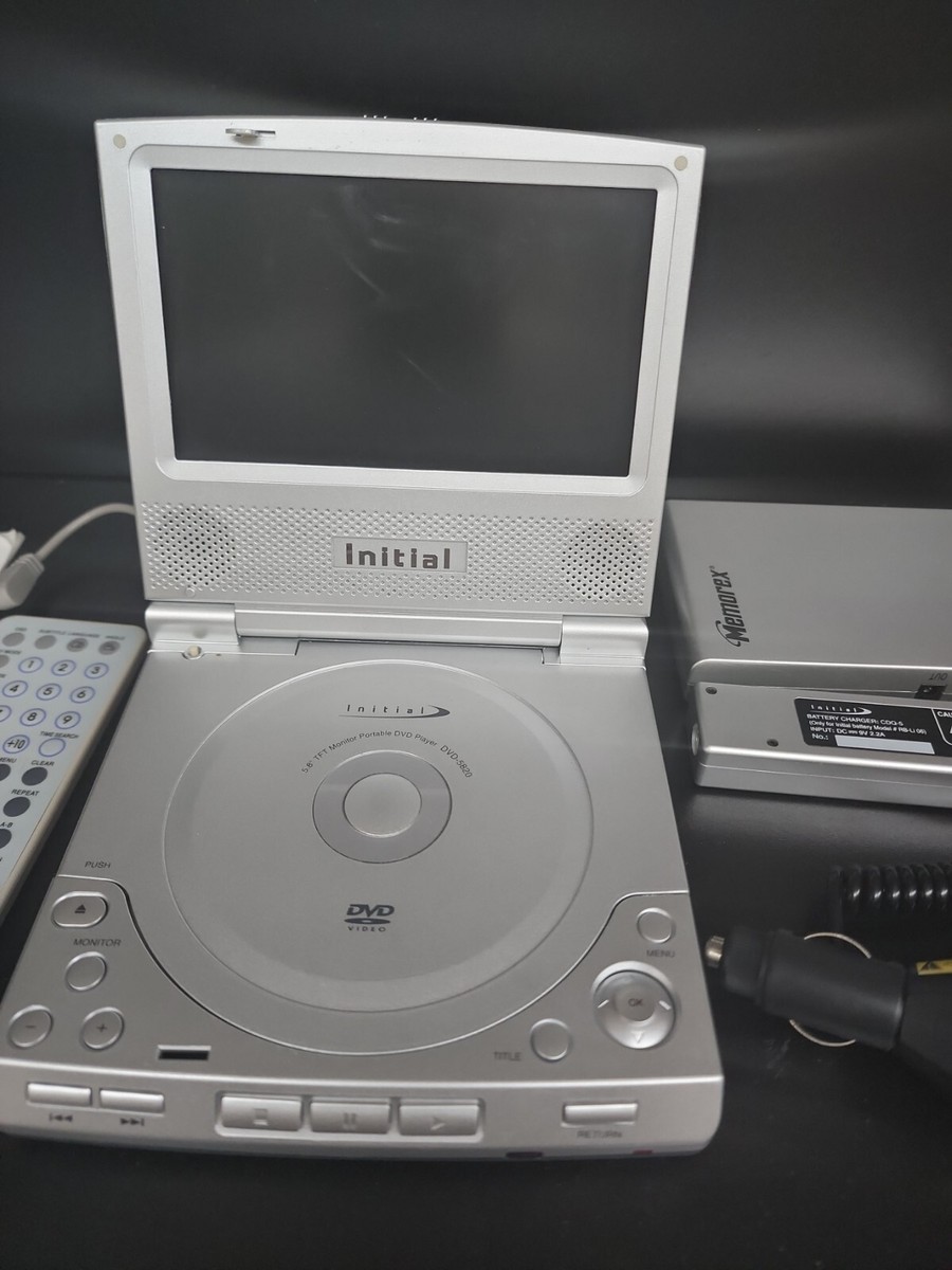 Initial Portable DVD Player #5820 with car cord and remote