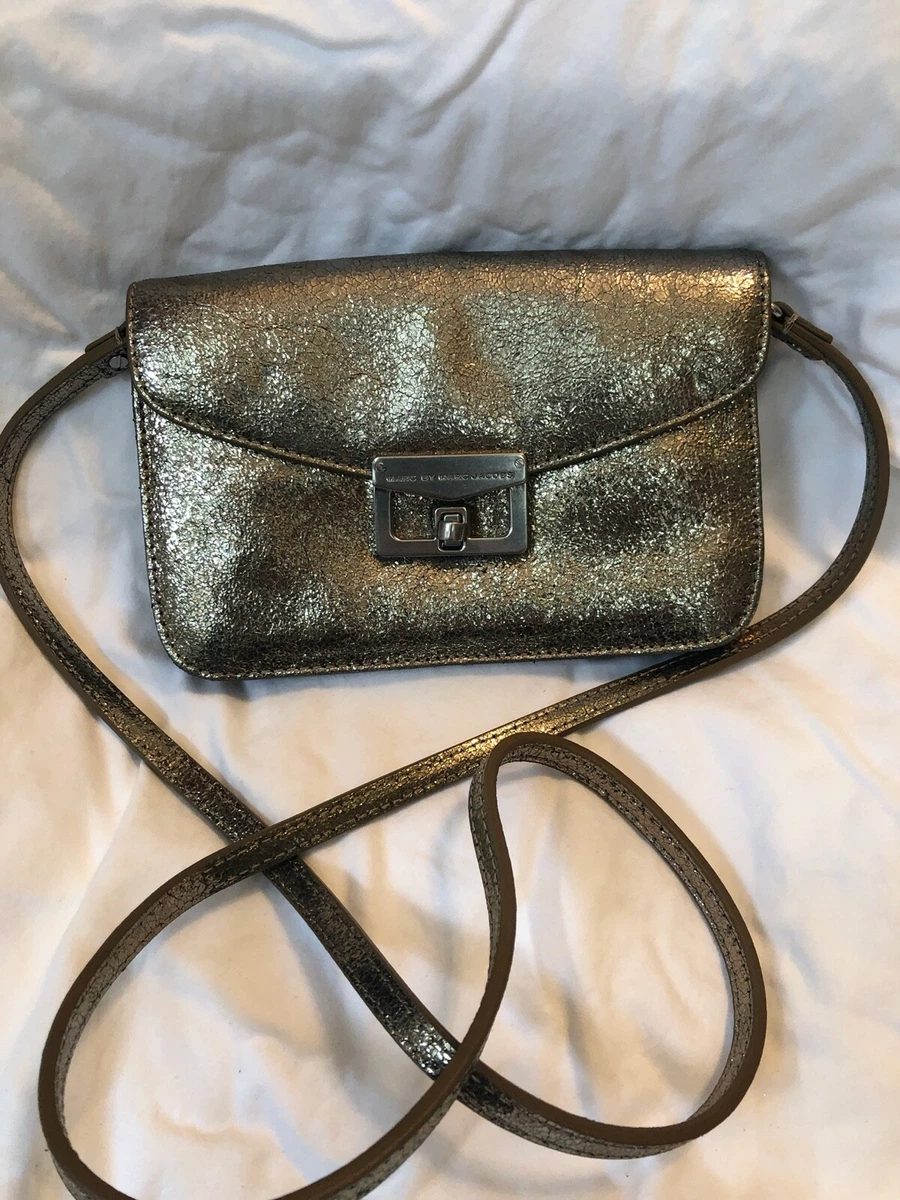 Marc By Marc Jacobs Silver Clutch Crossbody Bag Metallic Evening