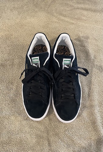 Size 10.5 PUMA Suede Classic Sneakers (Black/white) - Picture 3 of 5