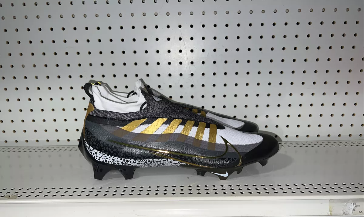 Nike Vapor Edge Elite 360 Black Metallic Gold Mens Football Cleats