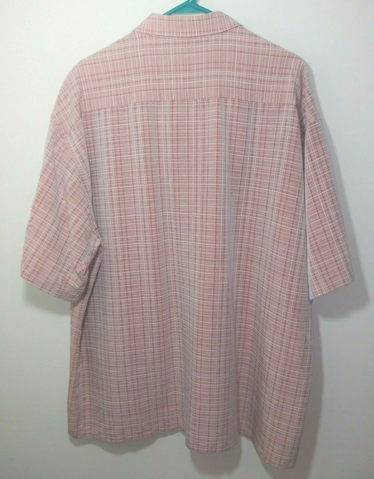 Campia Moda Men's Striped Light Red Comfortable Shirt Short Sleeve Size XXL 2XL - Image 3 of 3
