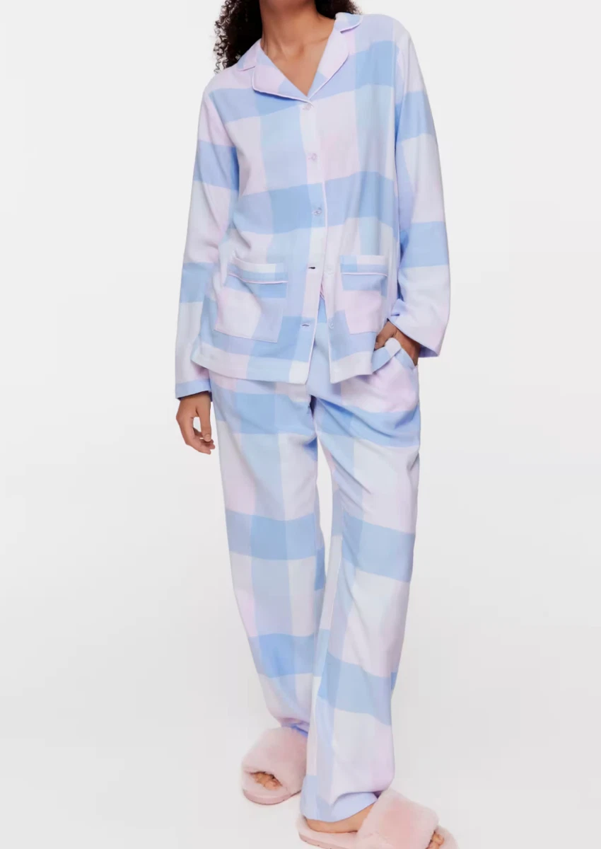 NEW PETER ALEXANDER PASTEL BUFFALO CHECK COTTON FLANNELETTE PJ SET LARGE RRP 119