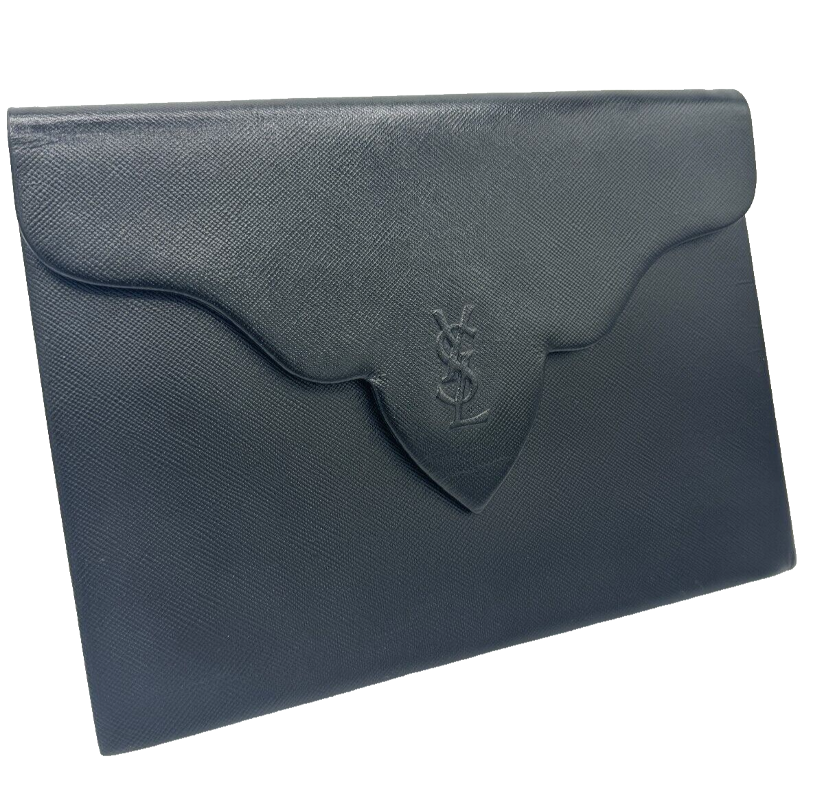 Borsa pochette Yves Saint Laurent in pelle nera saffiano s borsa Authen