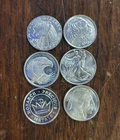 1/10th Oz 999 Pure Silver Rounds- Lot Of 6- Misc Mints And Designs