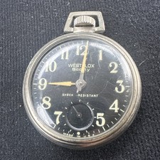 VINTAGE WESTCLOX SCOTTY SHOCK RESISTANT POCKET WATCH MADE IN U.S.A. Works 3883