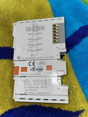 BeckHoff EL1018 EtherCAT Terminal 8-Channel Digital Input, 24 Vdc, 1-Wire System