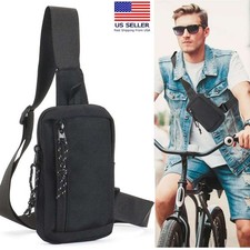 Men's Sling Shoulder Bag Oxford Chest Pack Crossbody Casual Travel Phone Packet