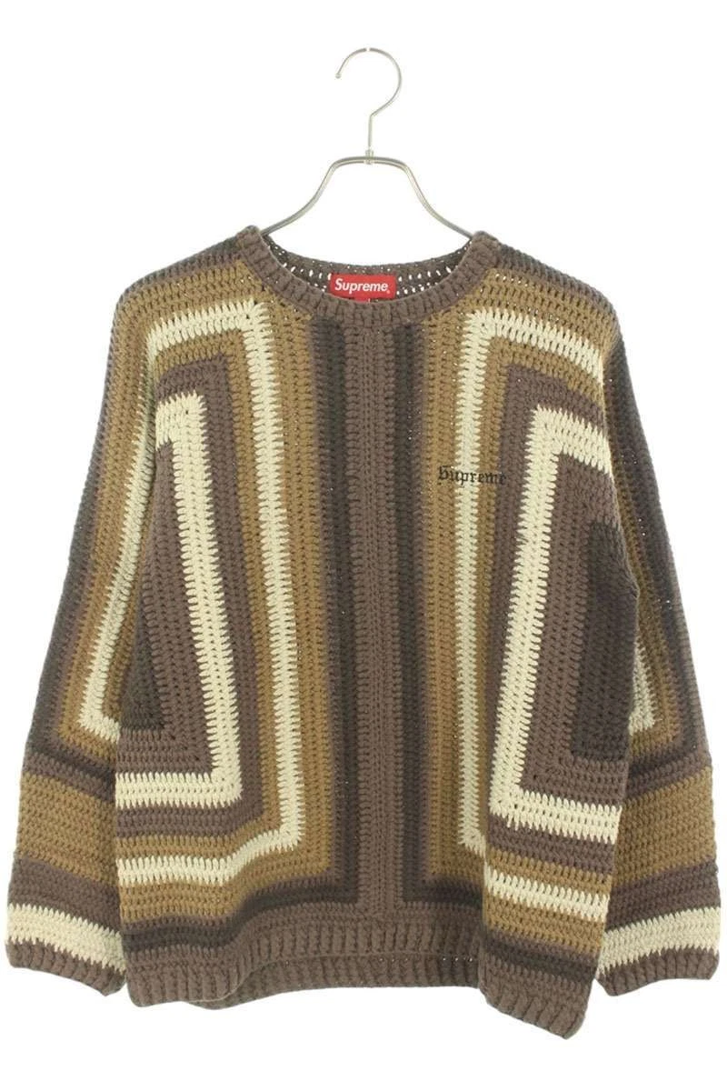 Pull Supreme Knit taille L 22SS crocheté main tricot crocheté main occasion HJ12