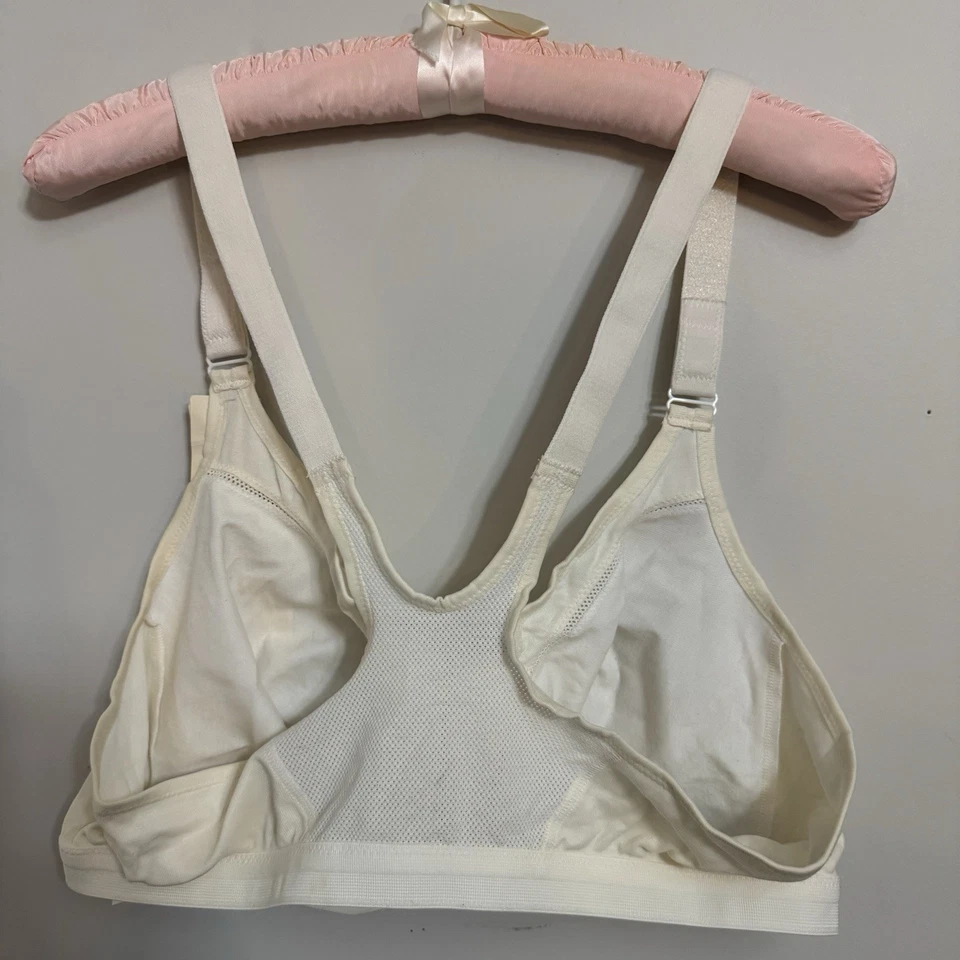 VTG NWT Lilyette 40D Bra All Day Every Day White Beige Minimizer V Back Unlined - Image 3 of 4