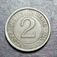 Germany  2 Rentenpfennig 1924 A Coin #463