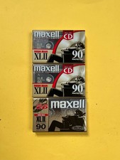 Three Maxell XLII 90 High Bias IEC Type II EQ 70 Sealed Cassette Tapes