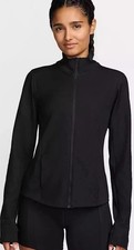 NWT Woman s Nike pro Full Zip Jacket Black Size Large