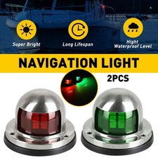 LED Bow Navigation Lights For Marine Boat Pontoon Skeeter 12V Stainless Steel US