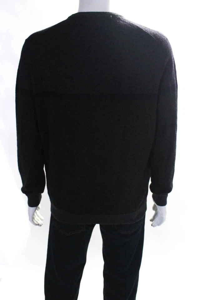 Club Room Men's Wool Blend Pullover Sweater Gray Purple Size L - Image 3 of 4