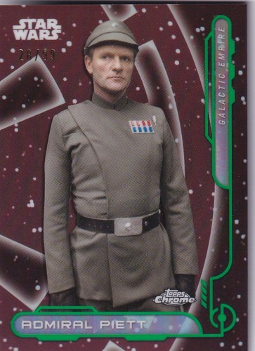 Star Wars 2024 Chrome Galactic Empire GE-6 GREEN 28/99 Admiral Piett