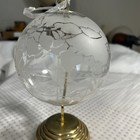  5” Handblown glass etched earth world traveler — photo 2