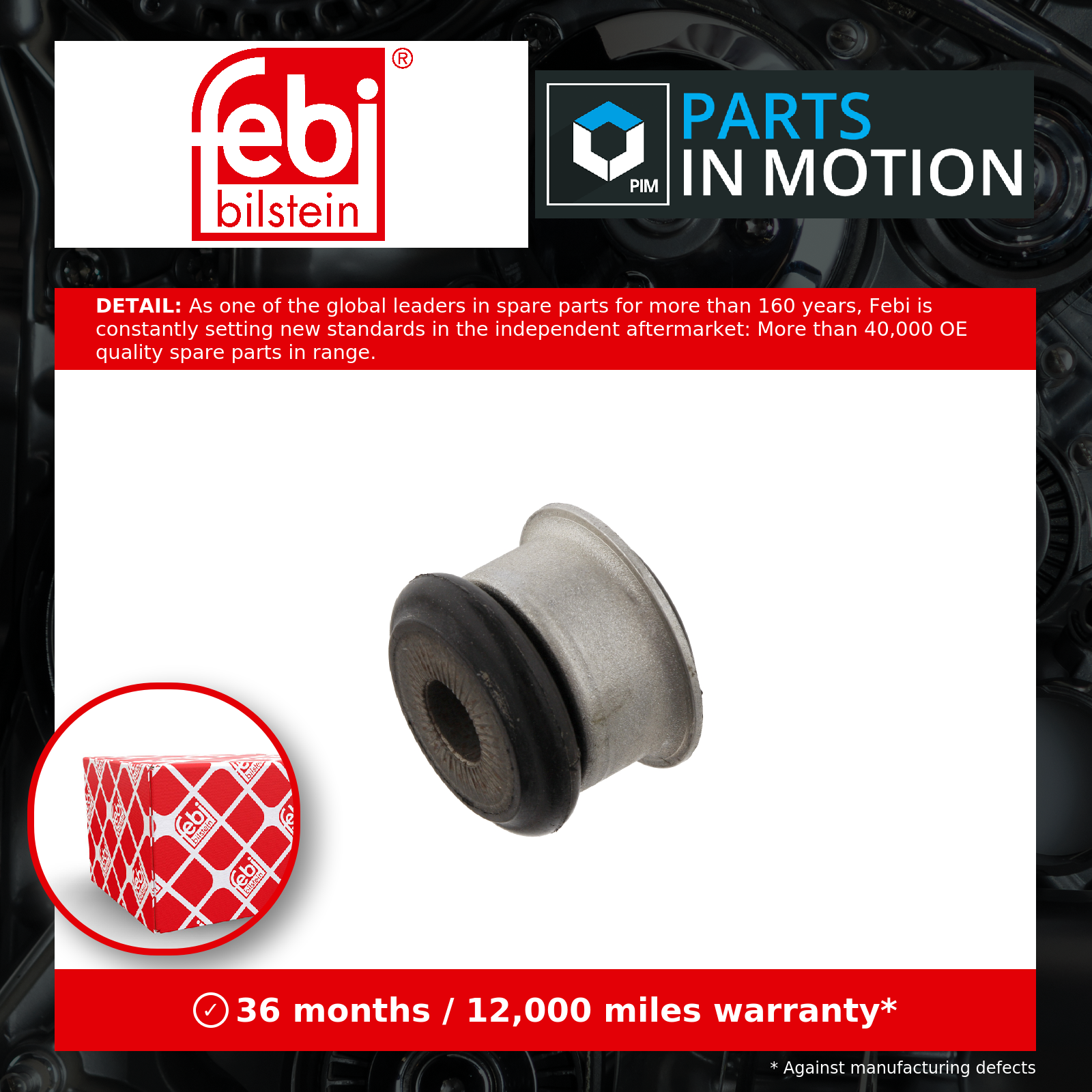 BUSHING AXLE BEAM 30970 FOR VAUXHALL ZAFIRA/Mk/II ASTRAVAN/IV OPEL Z18XE 1.8L - Image 5