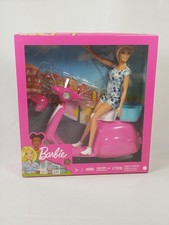 poupée BARBIE et son scooter rose et blanc GBK85  Mattel neuf