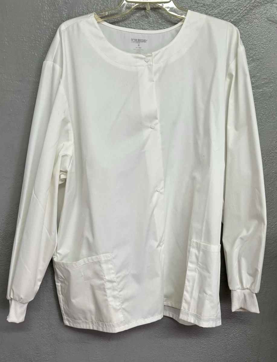 Scrubstar RN93643 White Lab Coat Size 2X Snaps