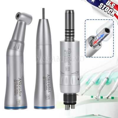 Slow Low Speed Handpiece Contra Angle Straight Air Motor 2/4H Fit NSK YP4 Dental