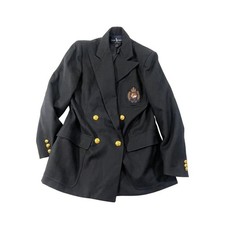 Vintage Ralph Lauren Crest Blazer Equestrian Prep School 90s Wool Jacket Size 6