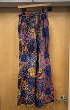 Vintage 1960s Hippy Psychedelic Disco Velvet Bell Bottoms Pants Size 27x27 USA