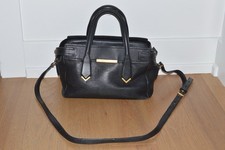 Marc Jacobs Black Leather Tote Satchel Crossbody Shoulder Strap Lots of Pockets