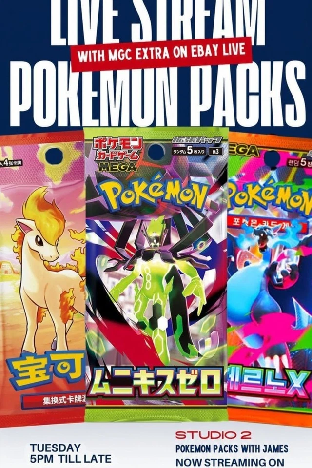 SPEND YOUR EVENING W/JAMES JAP/CHIN/KOR POKEMON PACKS £1 STARTS!