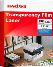 Laser Transparency Film 8.5 X 11" 100 Sheets for Laser Jet Printer