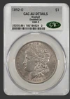 1892 O Morgan Dollar  CAC  AU Details  Brushed  VAM-5  Doubled Ear