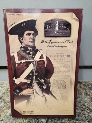 SIDESHOW 64th Regiment British Infantryman REVOLUTIONARY WAR 12'' Figure MIB!