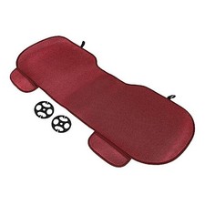 Car Back Seat Cushion Wine Breathable PU Leather Universal Car Interior Red