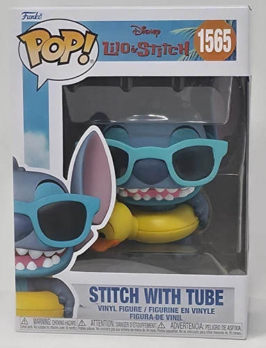 Funko Pop! Vinyl: Disney - Stitch with Tube # 1565 Slightly Damaged Box